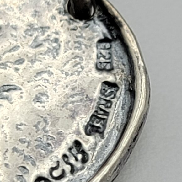 Israel Didae Sterling Silver 925 Yellow Gemstone Accent  Pendant Necklace 20" - Picture 4 of 8